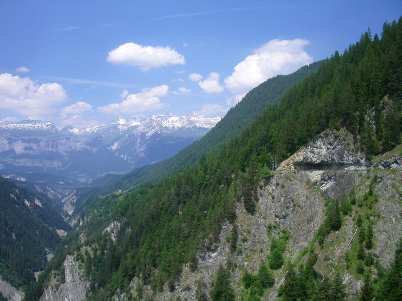 Blick aus dem Safiental gegen Flims