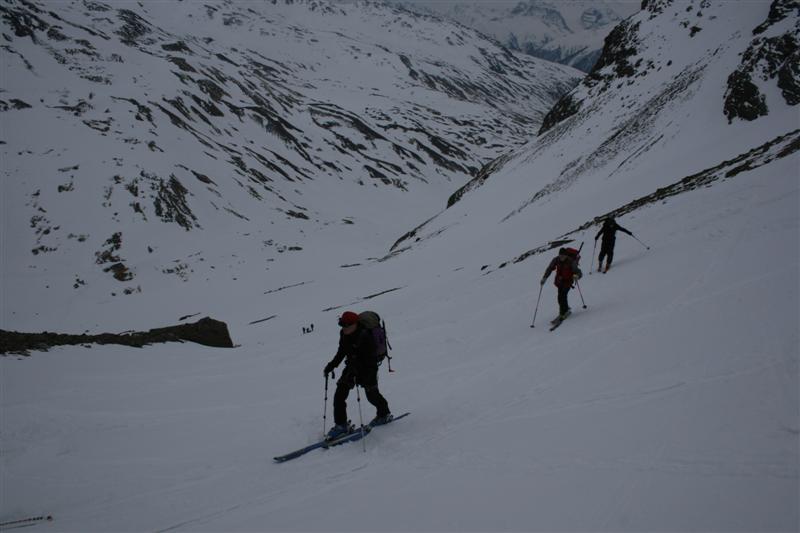 Strenger Aufstieg oberhalb der Tuoi-Hütte