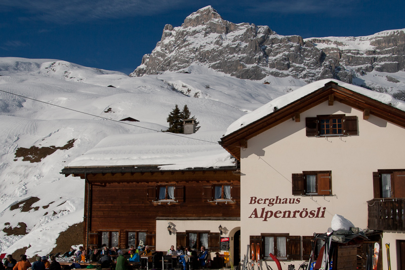 Berggasthaus Alpenrösli mit Sulzfluh