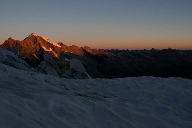 Piz Bernina in der Morgensonne