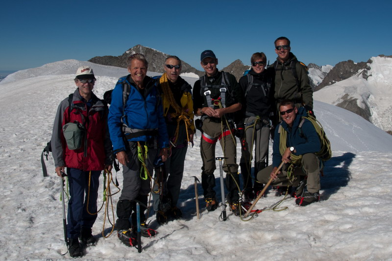 Gruppenbild auf dem Piz Palü (3900m)