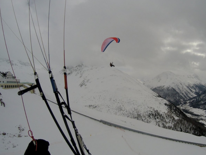 Winterflug ab Muottas Muragl